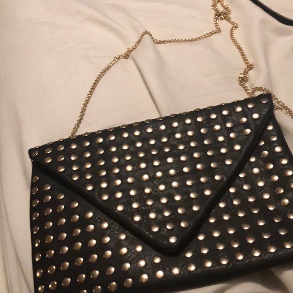 Black and gold cross body